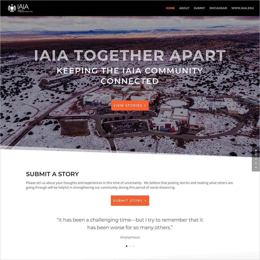 #IAIATogetherApart Website for IAIA Community