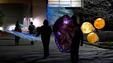 Large Puppet Lantern Procession, photograph by Erika Knecht